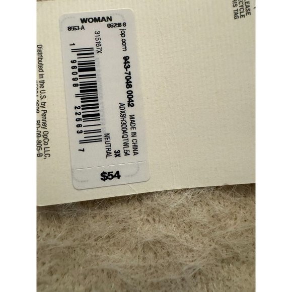 ana  NWT Sz 3X  Eyelash Open Front Long Sleeves Cardigan - Picture 3 of 8